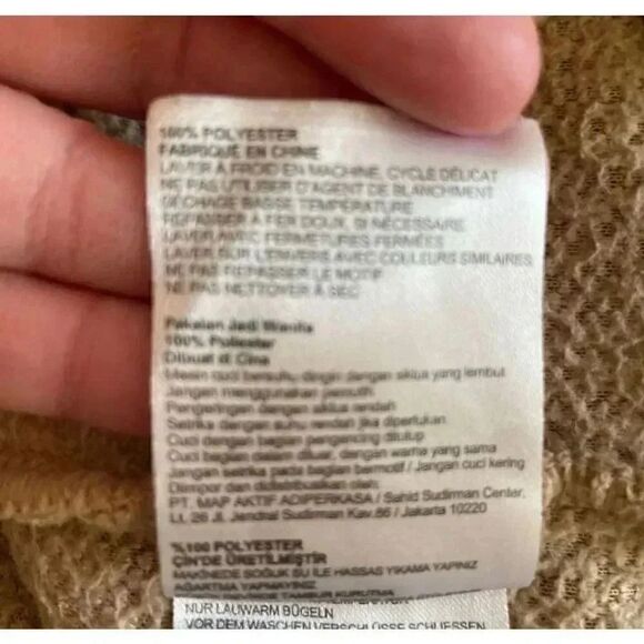 Skechers Boxy Sherpa Fleece Pullover Sweater Sweatshirt Long Sleeves SZ S # 1762 - Picture 12 of 15